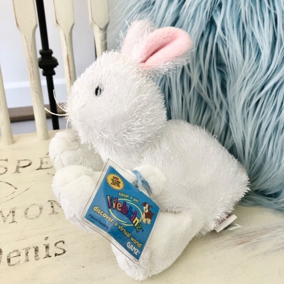 Webkinz, Rabbit, Ganz, Stuffed Bunny, Plush, Toy, WITH CODE, Nice Condition - Picture 2 of 13